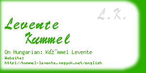 levente kummel business card